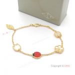 VC & Arpells Lucky Spring Gold Hardware Bracelet